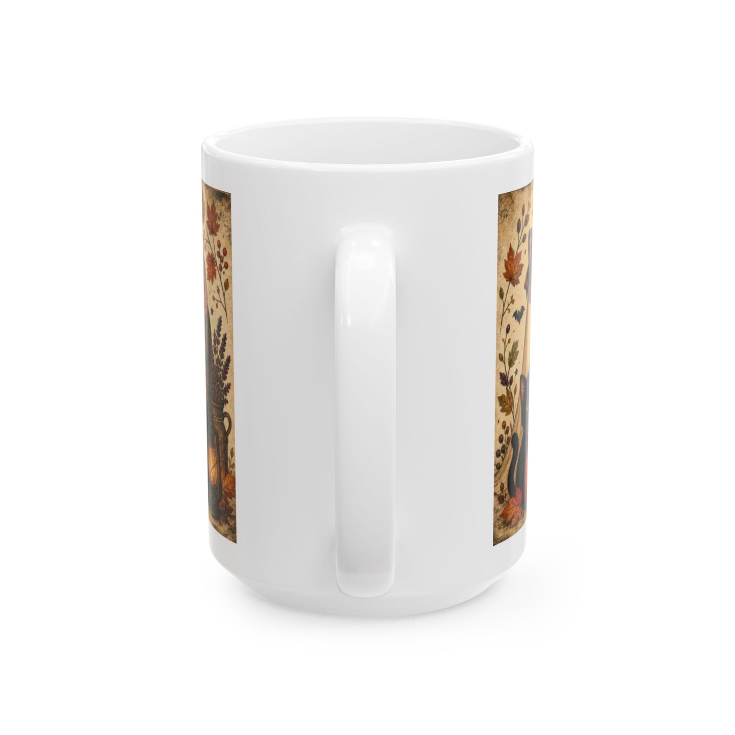 Ghosts, Coffee & Cozy Things Mug | Halloween Coffee Cup, 15 oz