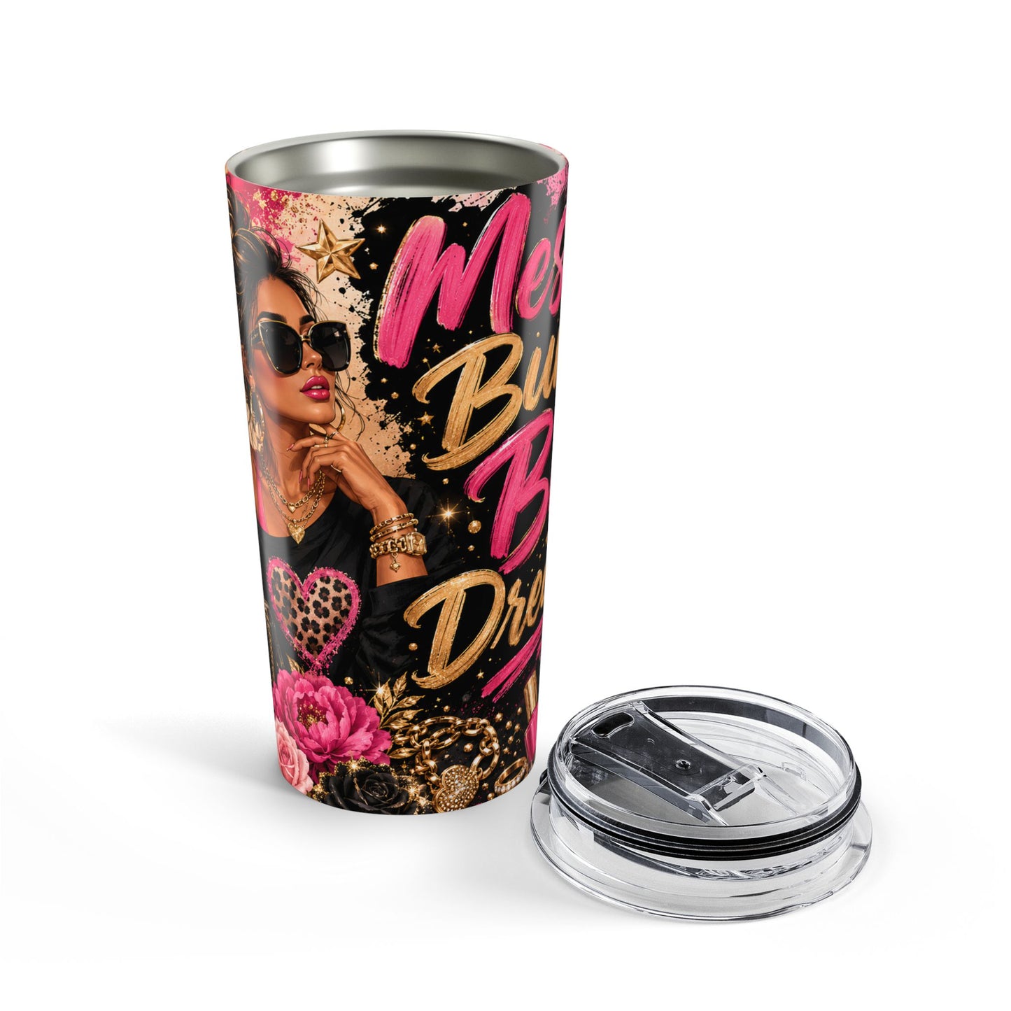 20oz Glam Diva Tumbler | Boss Babe Coffee Travel Mug | Business Woman Gift