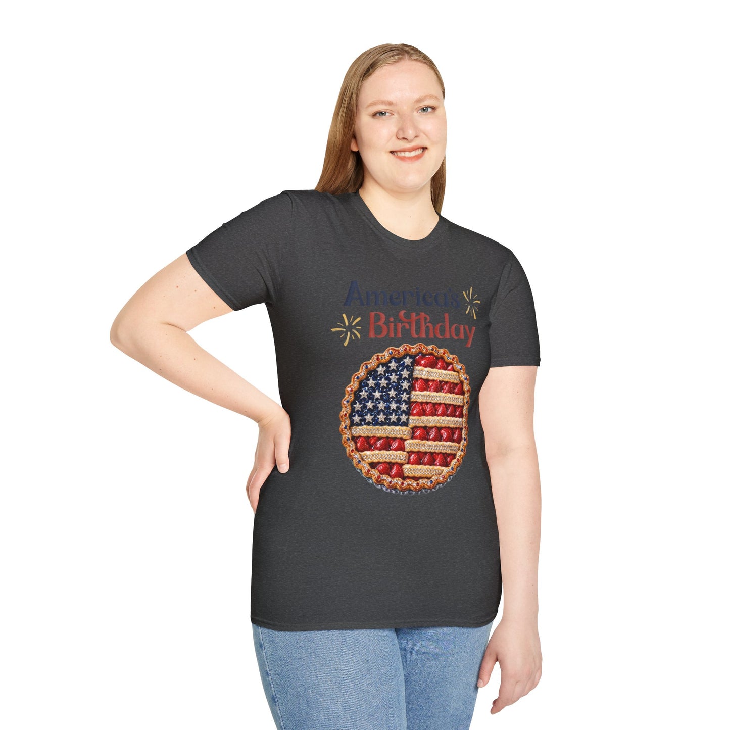 America's Birthday Shirt | Patriotic Pie Graphic Tee | Fourth of July T-Shirt