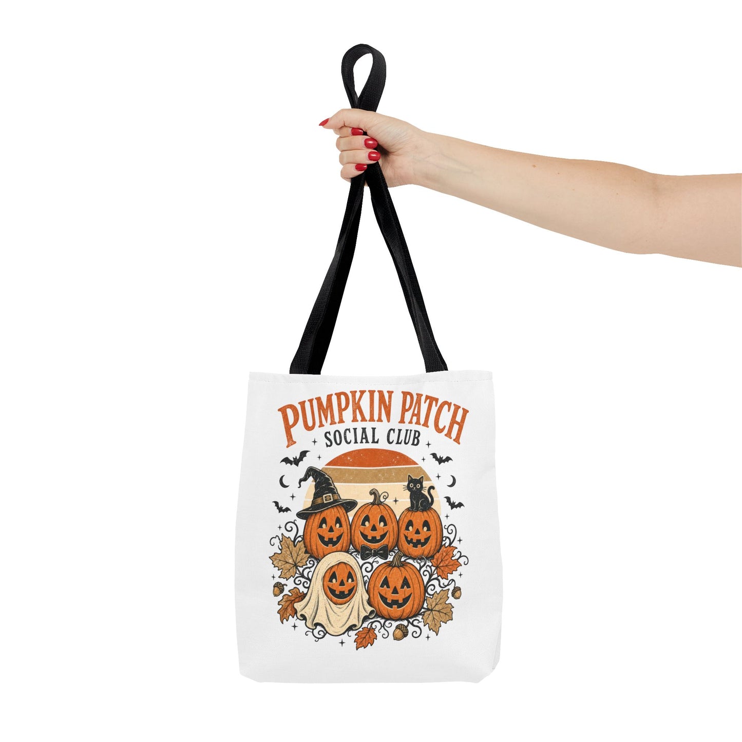 Pumpkin Patch Social Club Tote Bag | Cute Fall Halloween Market Bag