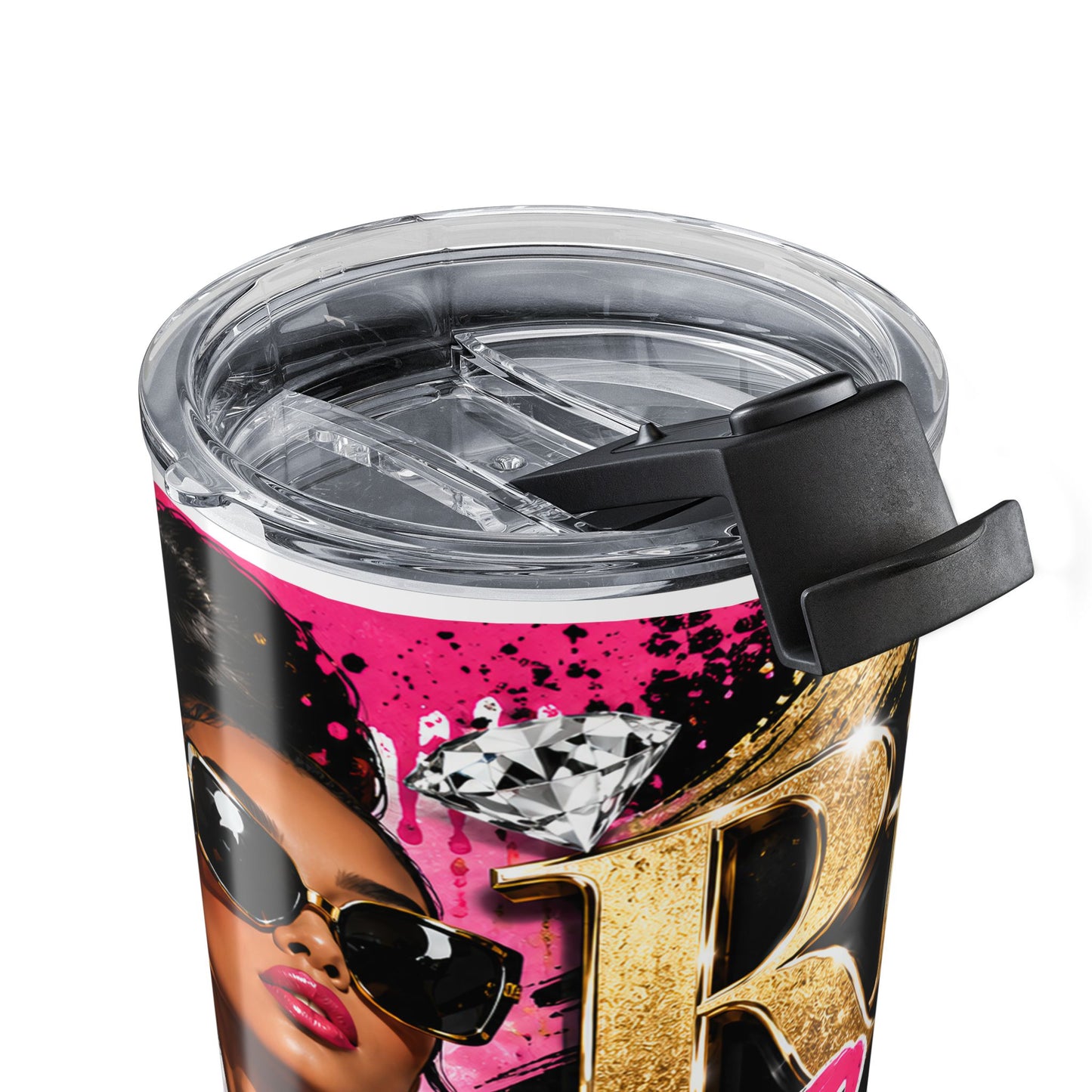 Rich Girl Energy 20oz Skinny Tumbler | Pink Glam Travel Mug | Luxury Boss Babe Cup | Stainless Steel Coffee Tumbler | Gift for Her
