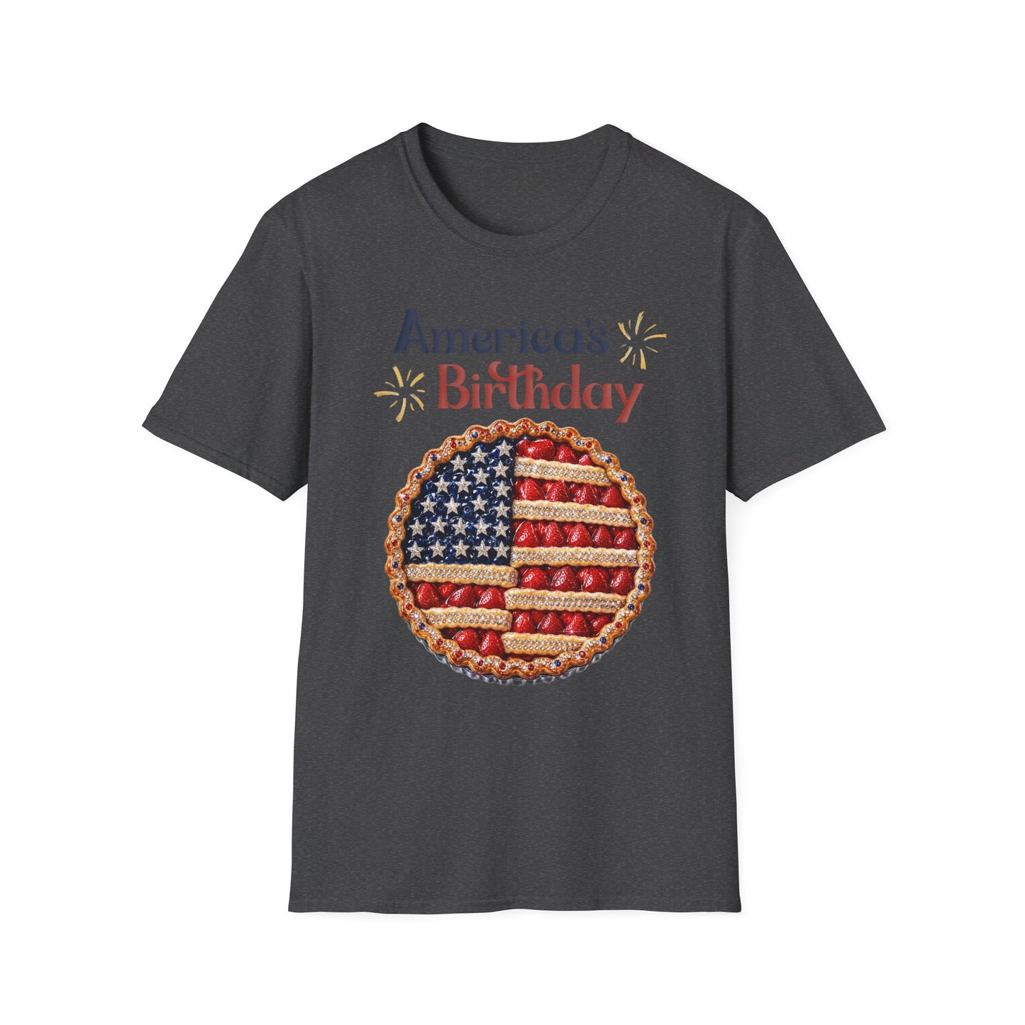 America's Birthday Shirt | Patriotic Pie Graphic Tee | Fourth of July T-Shirt