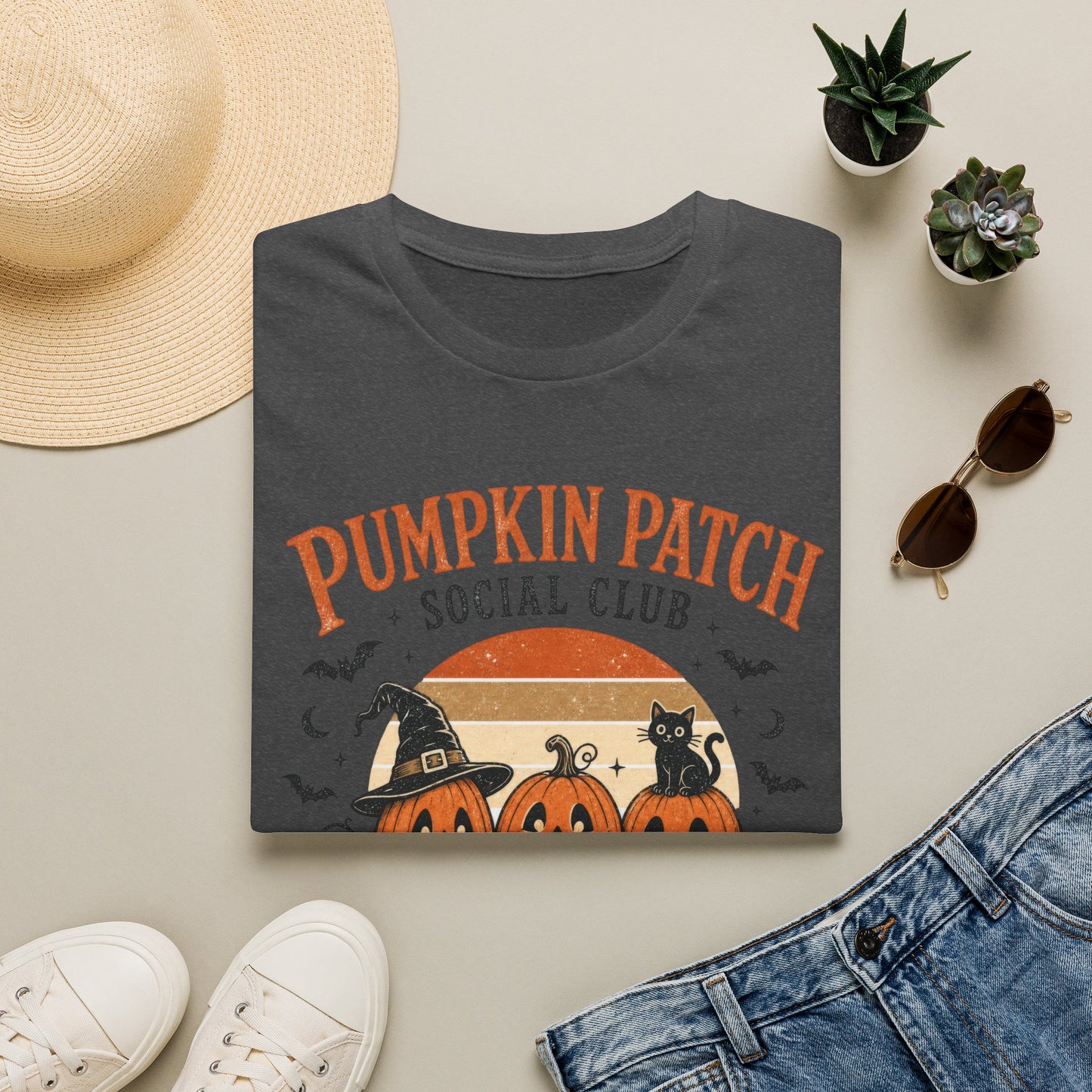 Pumpkin Patch Social Club T-Shirt | Retro Fall Pumpkin Graphic Tee