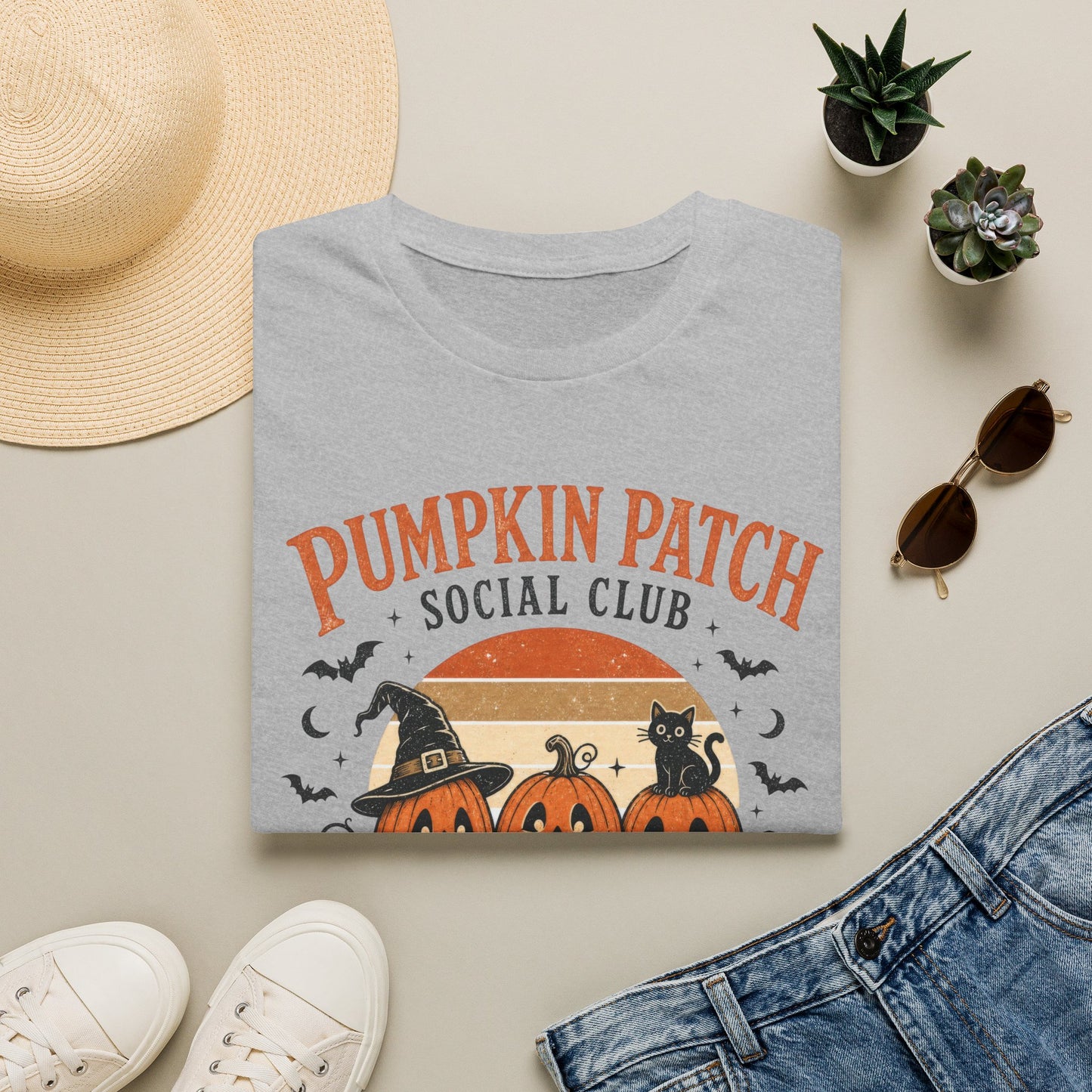 Pumpkin Patch Social Club T-Shirt | Retro Fall Pumpkin Graphic Tee