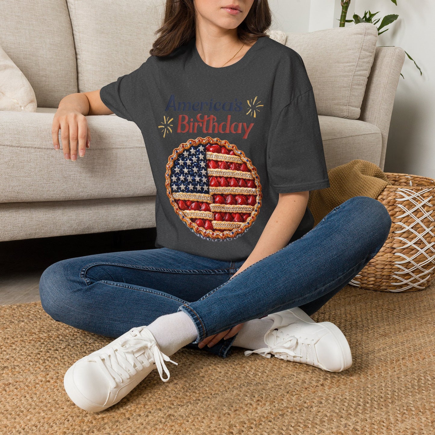 America's Birthday Shirt | Patriotic Pie Graphic Tee | Fourth of July T-Shirt