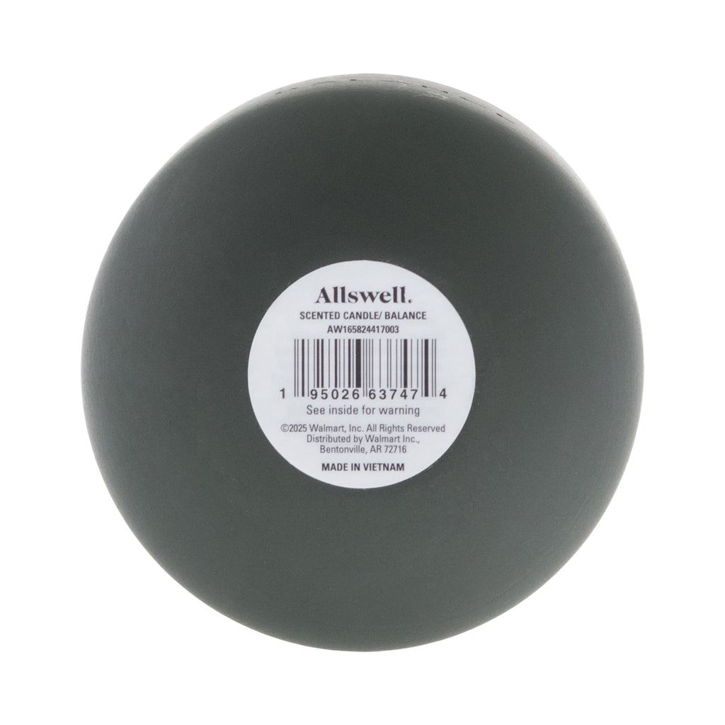 Balance (Balsam + Mahogany + Musk) Scented 1-Wick Ceramic Jar Spa Candle 10Oz.