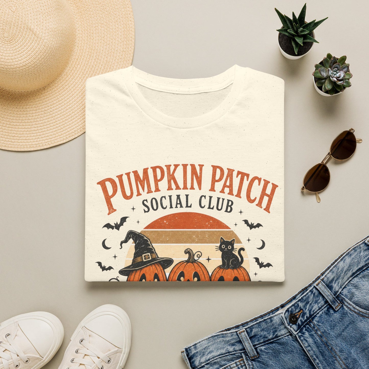 Pumpkin Patch Social Club T-Shirt | Retro Fall Pumpkin Graphic Tee