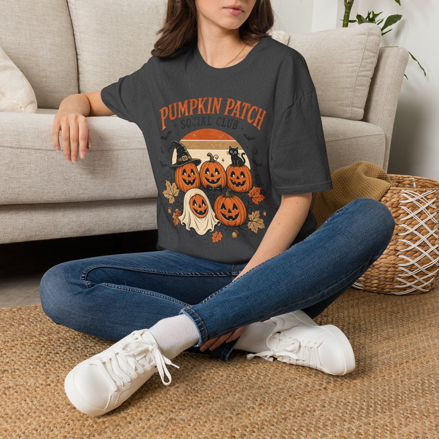 Pumpkin Patch Social Club T-Shirt | Retro Fall Pumpkin Graphic Tee