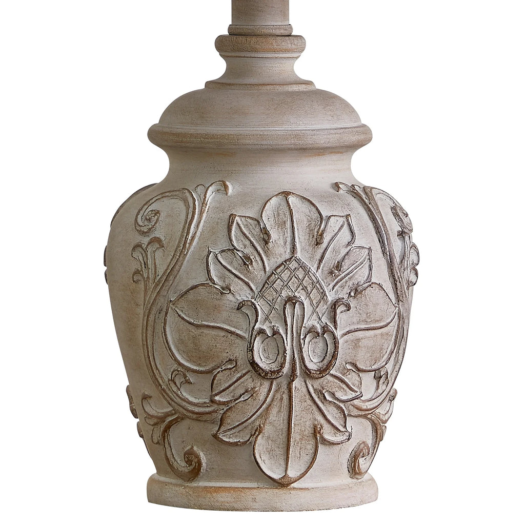 Rustic Retro Table Lamp Set of 2 for Bedroom Living Room 18.75" Farmhouse Nightstands Bedside Lamps Resin