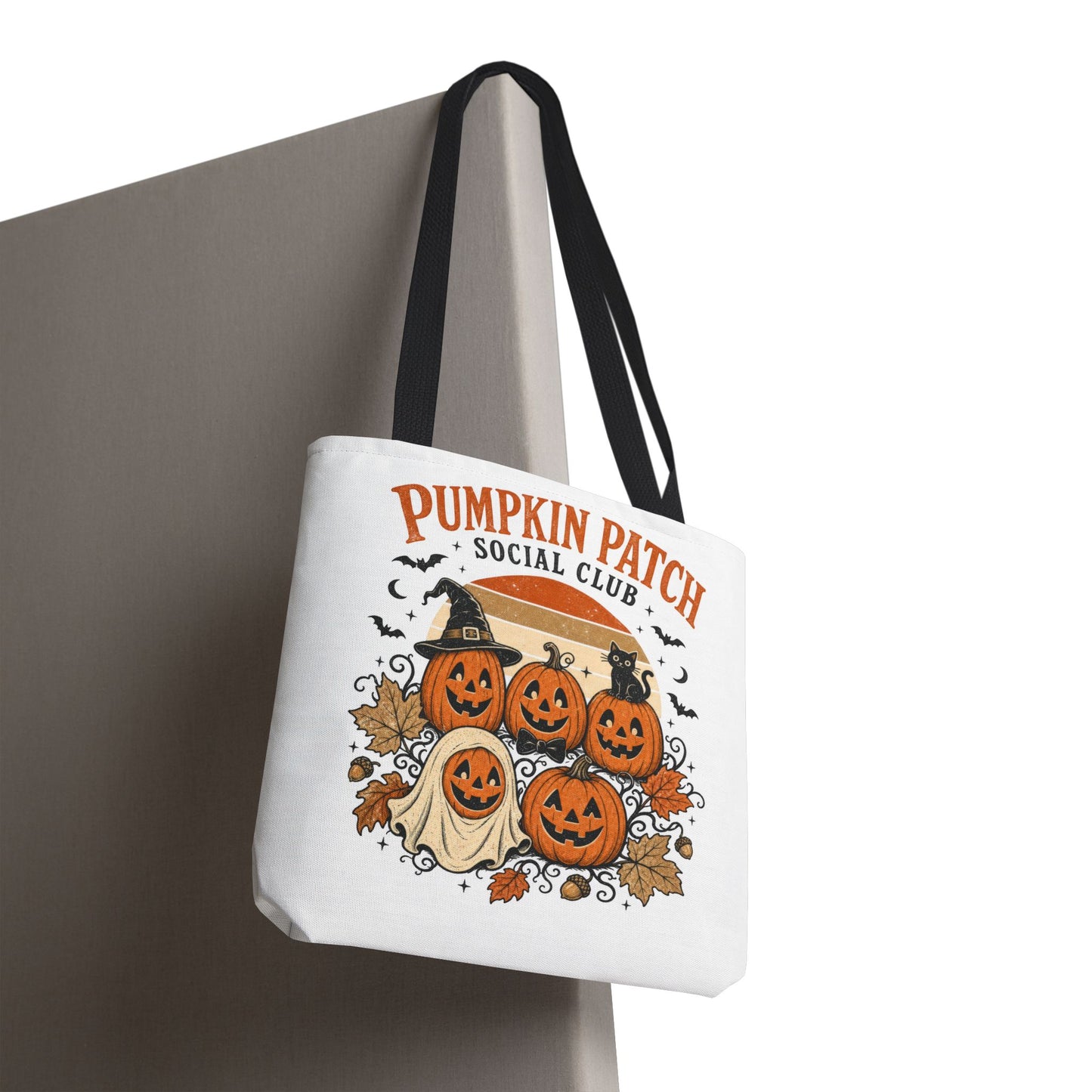 Pumpkin Patch Social Club Tote Bag | Cute Fall Halloween Market Bag