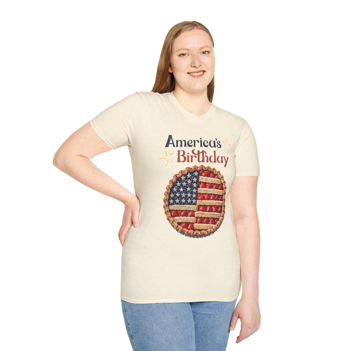America's Birthday Shirt | Patriotic Pie Graphic Tee | Fourth of July T-Shirt