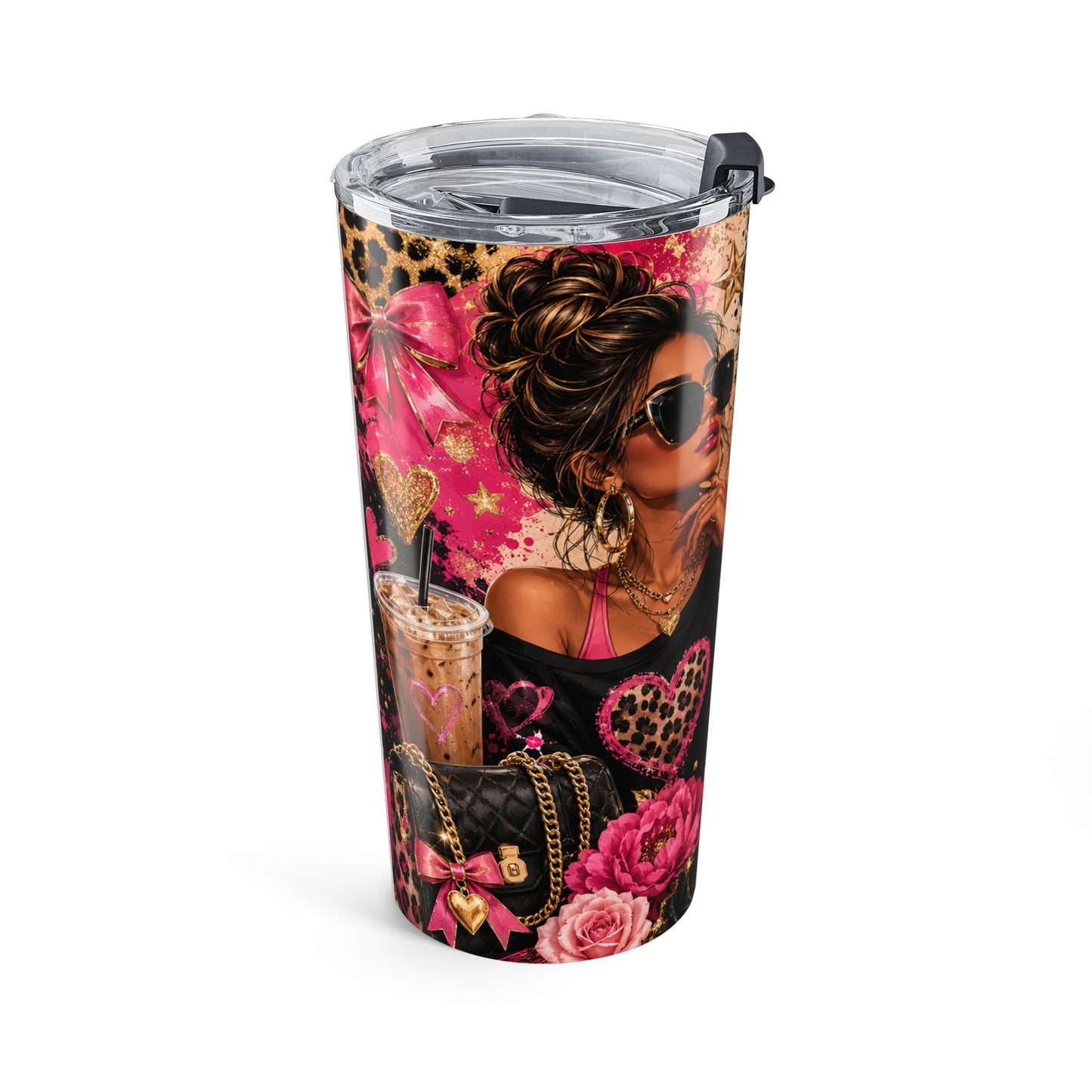 20oz Glam Diva Tumbler | Boss Babe Coffee Travel Mug | Business Woman Gift