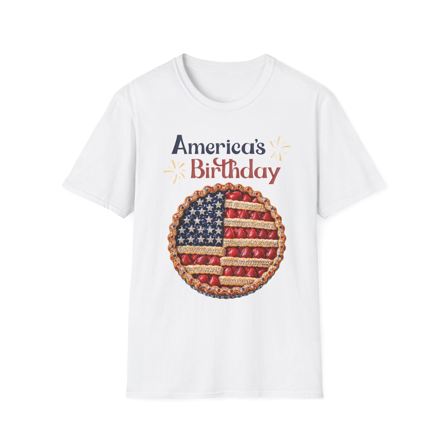 America's Birthday Shirt | Patriotic Pie Graphic Tee | Fourth of July T-Shirt
