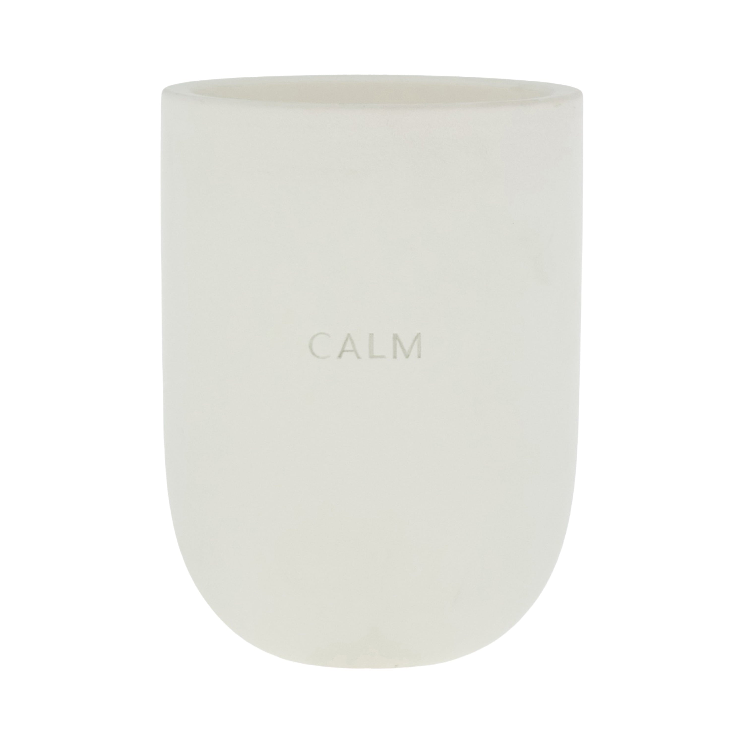 Calm (Coconut + Citrus + Amber) Scented 1-Wick Ceramic Jar Spa Candle 10Oz.