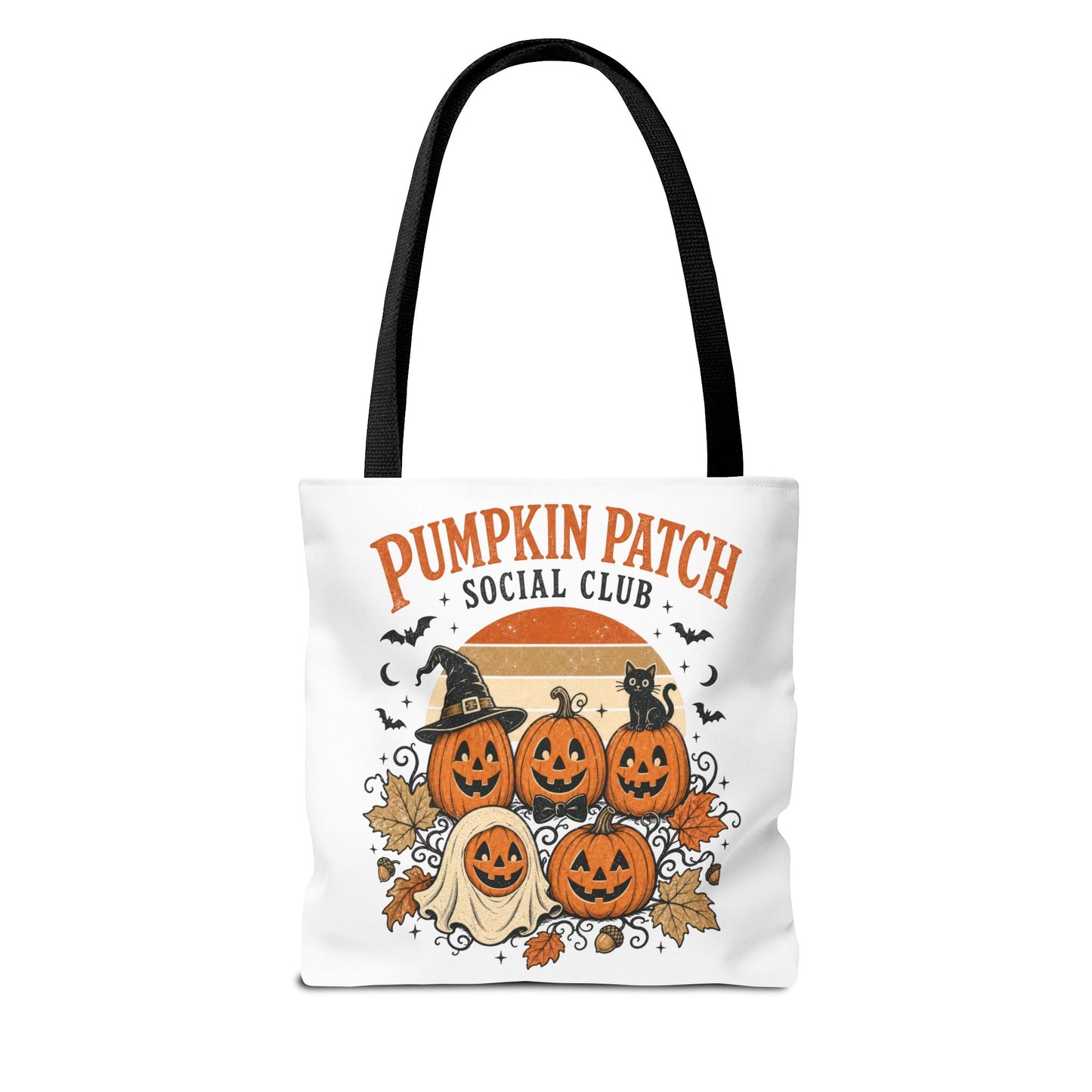 Pumpkin Patch Social Club Tote Bag | Cute Fall Halloween Market Bag