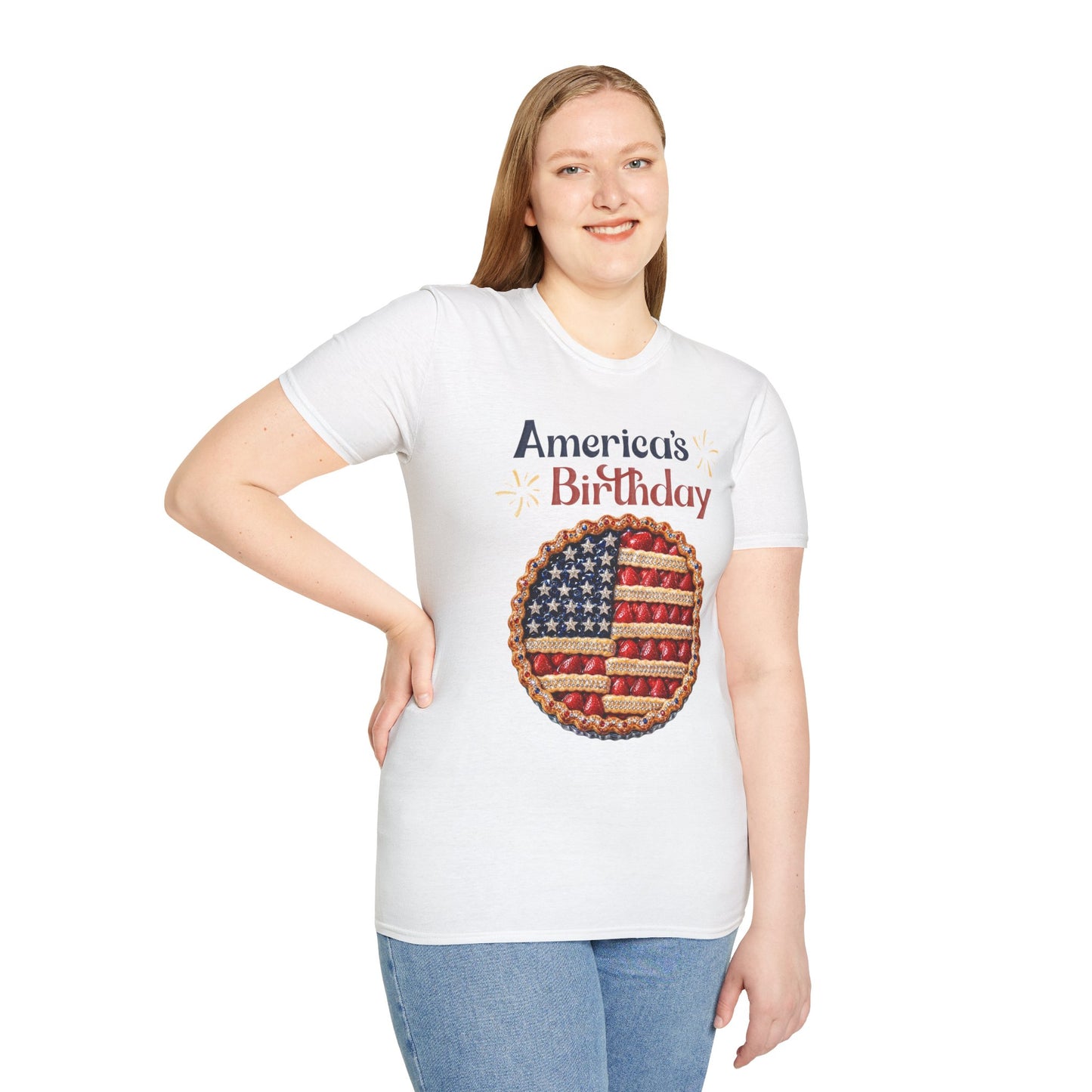 America's Birthday Shirt | Patriotic Pie Graphic Tee | Fourth of July T-Shirt
