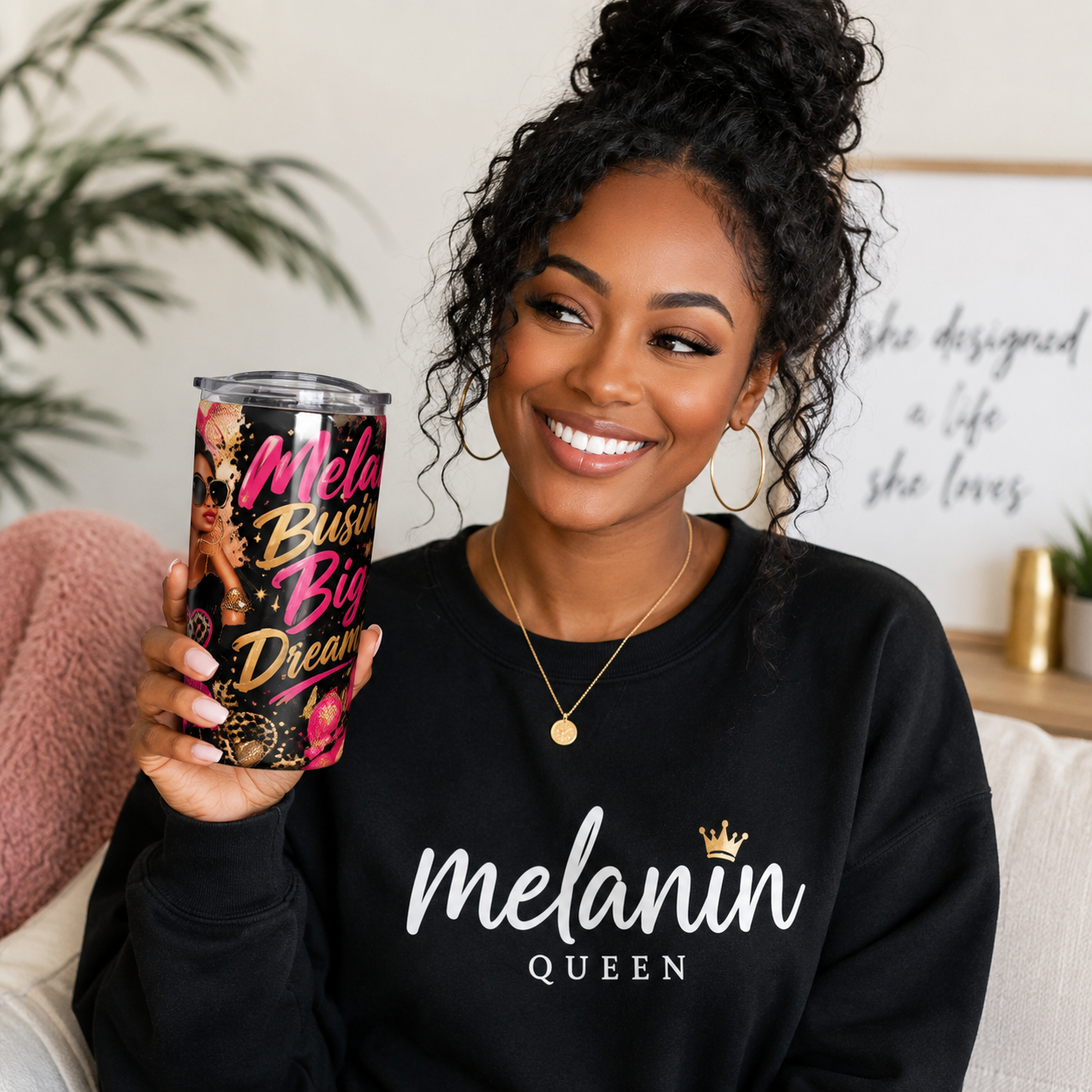 20oz Glam Diva Tumbler | Boss Babe Coffee Travel Mug | Business Woman Gift